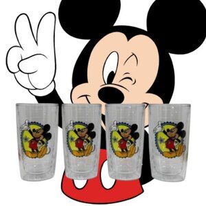 4-Vintage Disney Tervis Mickey Mouse 10oz Tumblers–Made in USA Dishwasher Safe